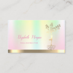 Carte De Visite Femme de l'Arbre Iridescent Silhouette, Professeur