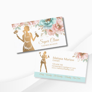 Carte De Visite Femme de ménage nettoyage de maison services de ne
