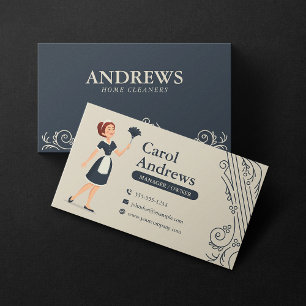 Carte De Visite Femme de ménage Service de nettoyage de maison