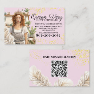 Carte De Visite Femme de services de nettoyage professionnels