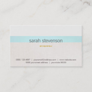 Carte De Visite Femme Entrepreneur sobre et élégant chic