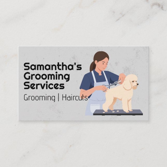 Carte De Visite Femme Grooming Doggie (Devant)