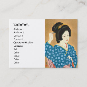 Carte De Visite Femme japonaise de dame de sentiment de ressort