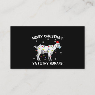 Carte De Visite Femme Joyeux Noël Chèvre Visage Masque Chèvre Père