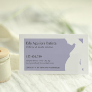 Carte De Visite Femme mauve-sage Doula femme enceinte SILHOUETTE