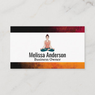 Carte De Visite Femme méditant Pose de yoga