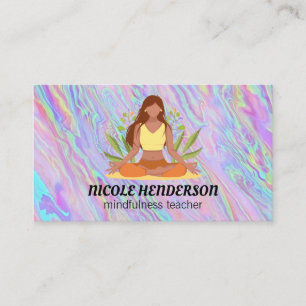 Carte De Visite Femme méditant   Yoga
