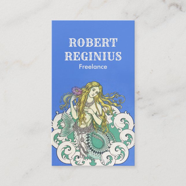 Carte De Visite Femme Sirène Art Vintage g8678 (Devant)