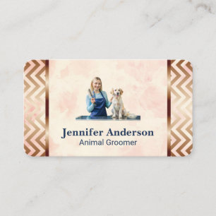 Carte De Visite Femme toilettant un chien Services pour animaux