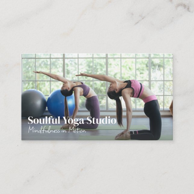 Carte De Visite Femmes en classe de Yoga (Devant)