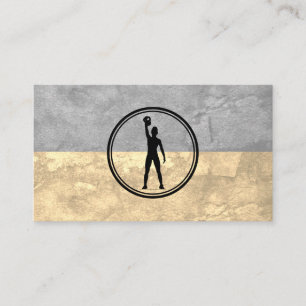 Carte De Visite Femmes levant Kettle Bell Poids   Fitness