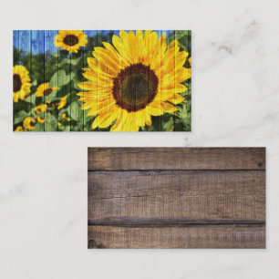 Carte De Visite Fence painted de Sunflowers