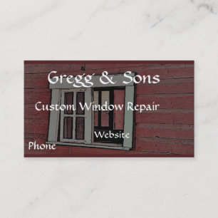 Carte De Visite Fenêtre Barre rouge