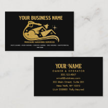 Fenêtre de lavage à pression noire et or