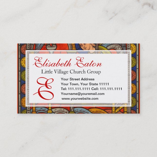 Carte De Visite Fenêtre en verre teinté de cathédrale de Chartres (Devant)