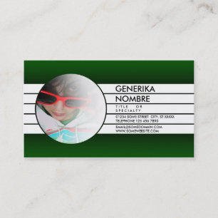 Carte De Visite fenêtre verte fanée