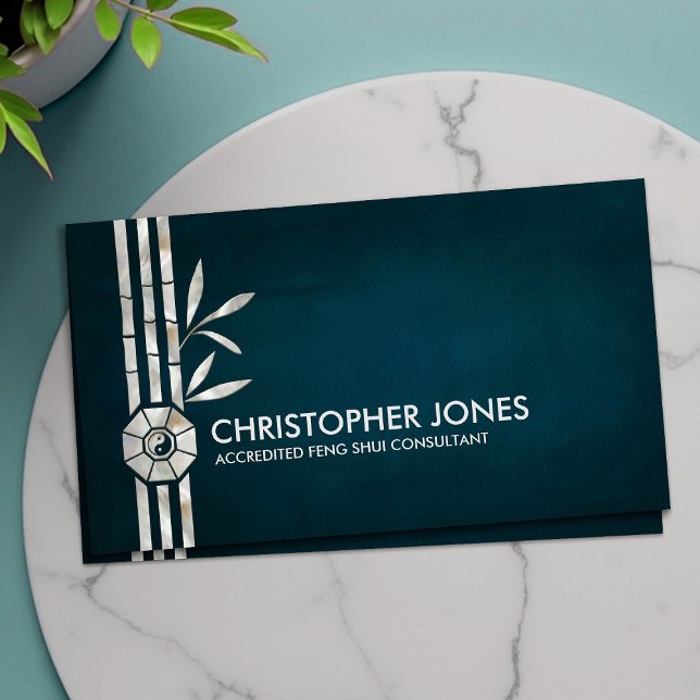 Carte De Visite Feng Shui Bagua / Pakua et Lucky bambou (Créateur téléchargé)