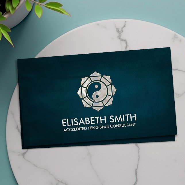 Carte De Visite Feng Shui Bagua / Pakua Lotus mandala (Créateur téléchargé)