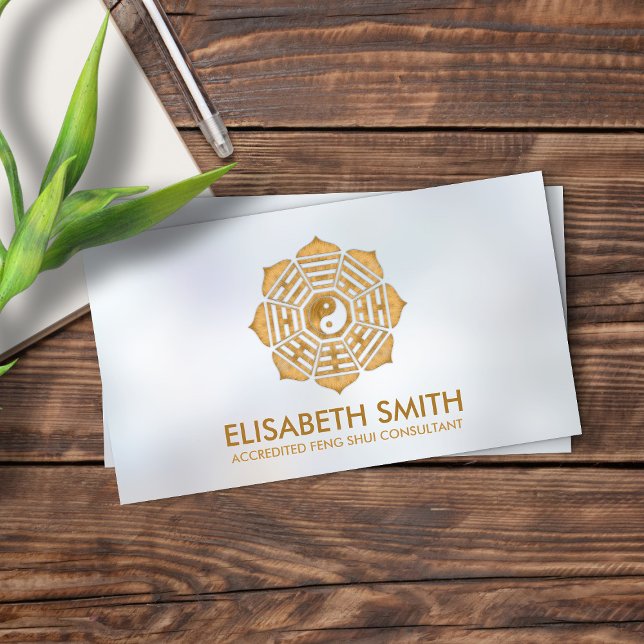 Carte De Visite Feng Shui Bagua / Pakua Lotus mandala (Créateur téléchargé)