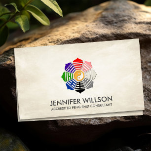 Carte De Visite Feng Shui Bagua Pakua Lotus Petals