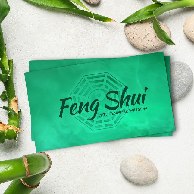 Carte De Visite Feng Shui Jade Green Bagua / Pakua (Créateur téléchargé)