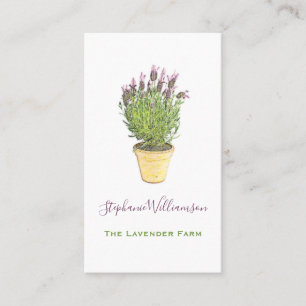 Carte De Visite Ferme de fleurs de lavande chic élégante