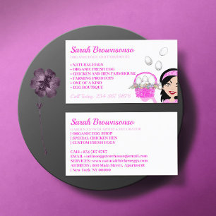 Carte De Visite Ferme de poule aux oeufs bio