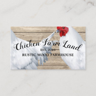 Carte De Visite Ferme d'œufs biologiques rustiques de poule pondeu
