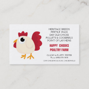 Carte De Visite Ferme mignonne d'oeufs de griffonnage de poulet