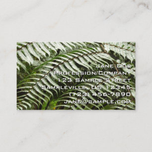 Carte De Visite Fern Fronds II Dark Green Nature