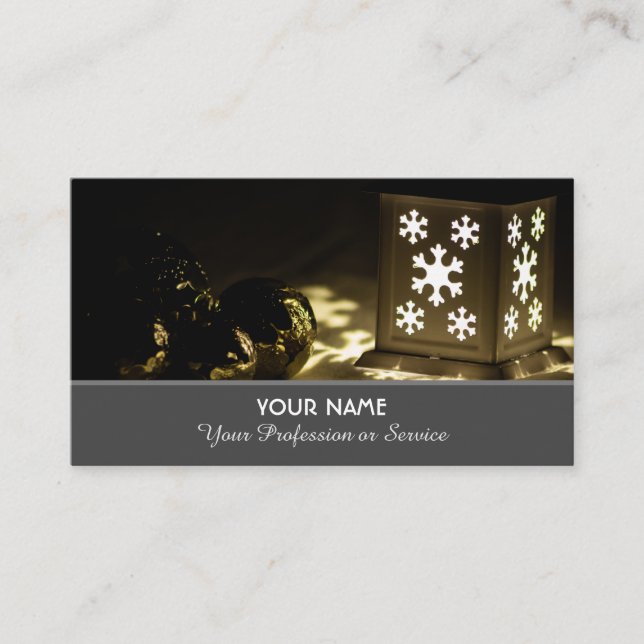 Carte De Visite Festif Noël de célébration Business (Devant)