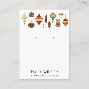 CARTE DE VISITE FESTIVE CHRISTMAS ORNAMENTS ÉTUDIANT ÉTABLISSEME