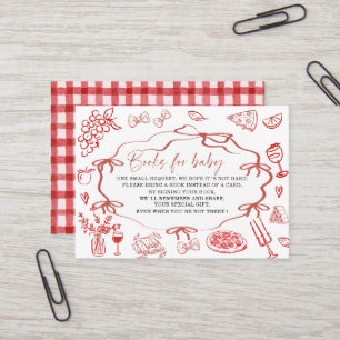 Carte De Visite Fête bébé Livraison spéciale pâtes rouges aquarell