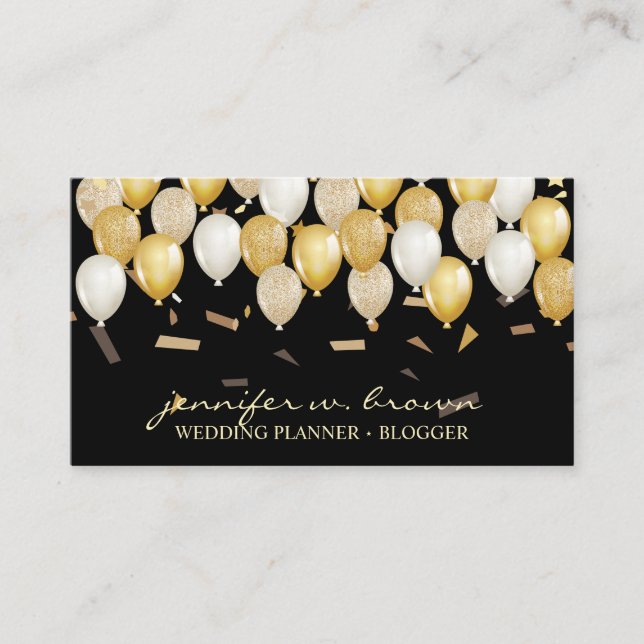 Carte De Visite Fête de ballons (Devant)