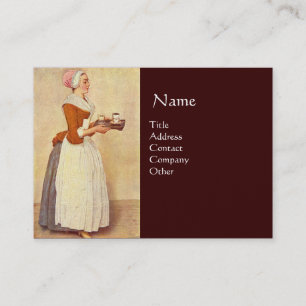 Carte De Visite FÊTE DE DINER FONDUE AU CHOCOLAT Métallic Or