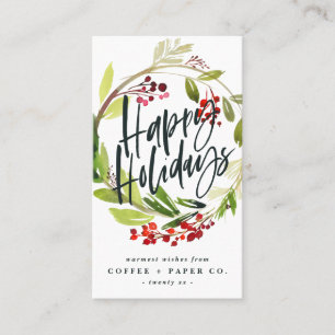 Carte De Visite Fête de Noël aquarelle