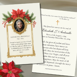 Carte De Visite Fête de Noël Photo funéraire