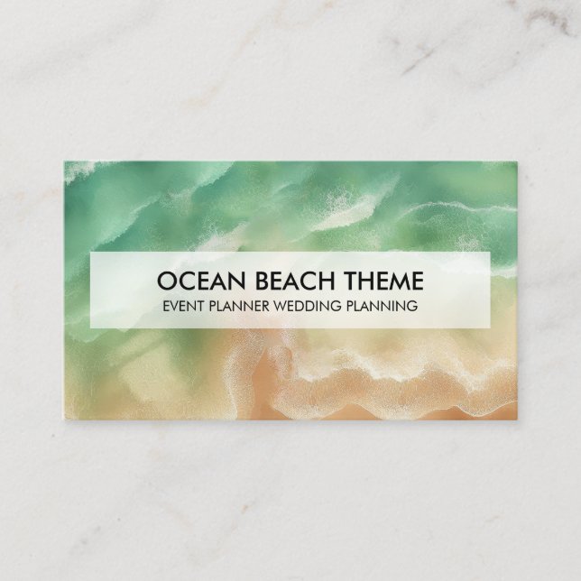 Carte De Visite Fête de planification d'événement d'Ocean Beach Me (Devant)