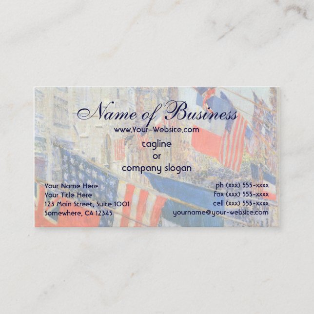 Carte De Visite Fête des Alliés, mai 1917 par Frederick Childe Has (Devant)