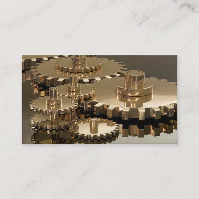 Carte De Visite Fête des pères à l’engrenage (Devant)