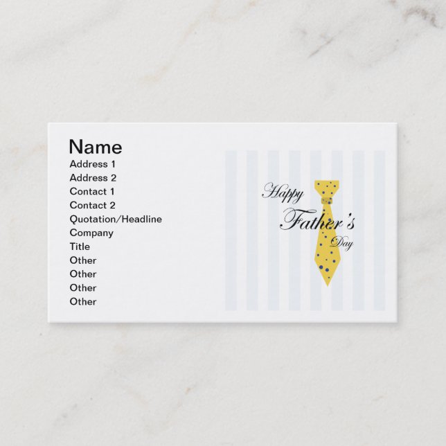 Carte De Visite Fête des pères heureuse (Devant)