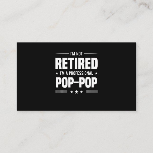 Carte De Visite Fête des pères | Im A Professional Pop Pop (Devant)