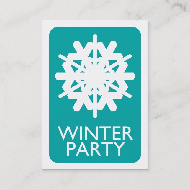 Carte De Visite fête d'hiver indie (Devant)