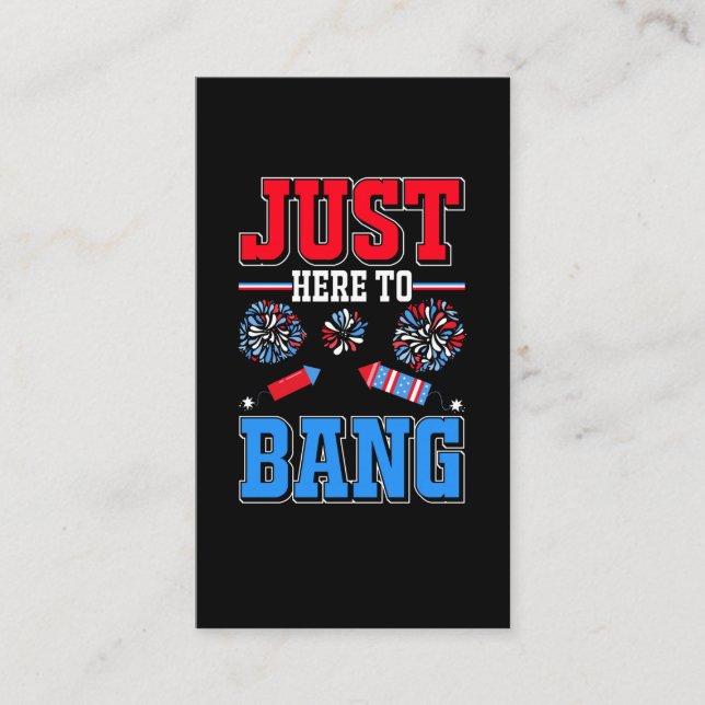 Carte De Visite Feu d'artifice Patriotic Party USA Fête 4ème de J (Devant)