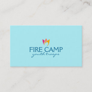 Carte De Visite Feu Flamboyant (flammes orange à rose)