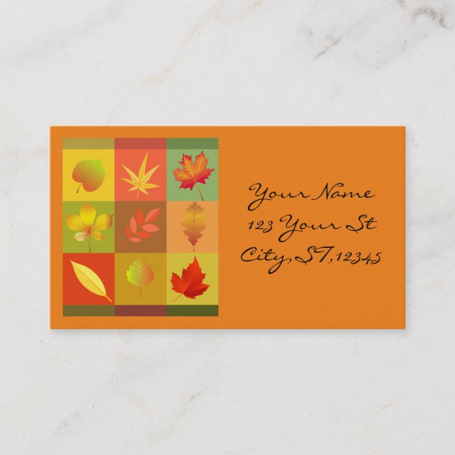 Carte De Visite Feuillage d'automne Feuilles d'automne Thunder_Cov (Devant)