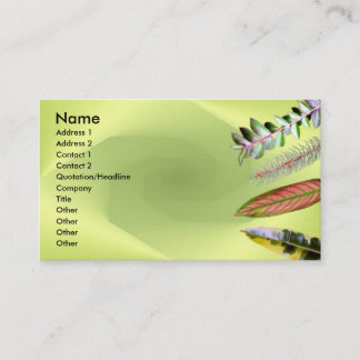 Carte De Visite Feuille