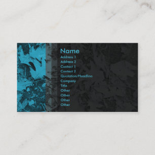 Carte De Visite Feuille - bleu