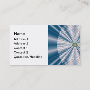 Carte de visite feuille bleue