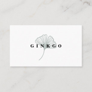 Carte De Visite Feuille de Ginkgo moderne